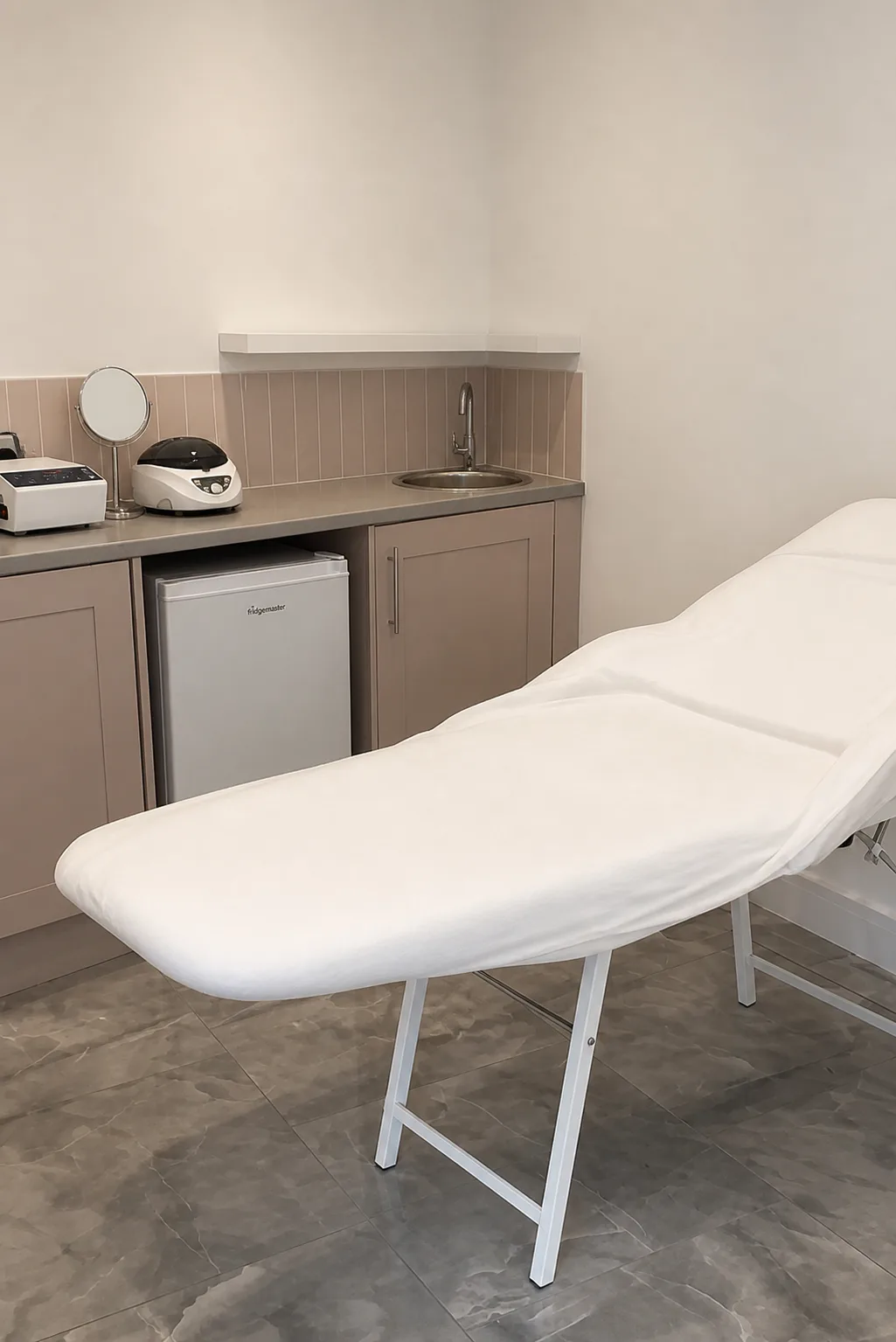 Private treatment room at Zeeba Aesthetics