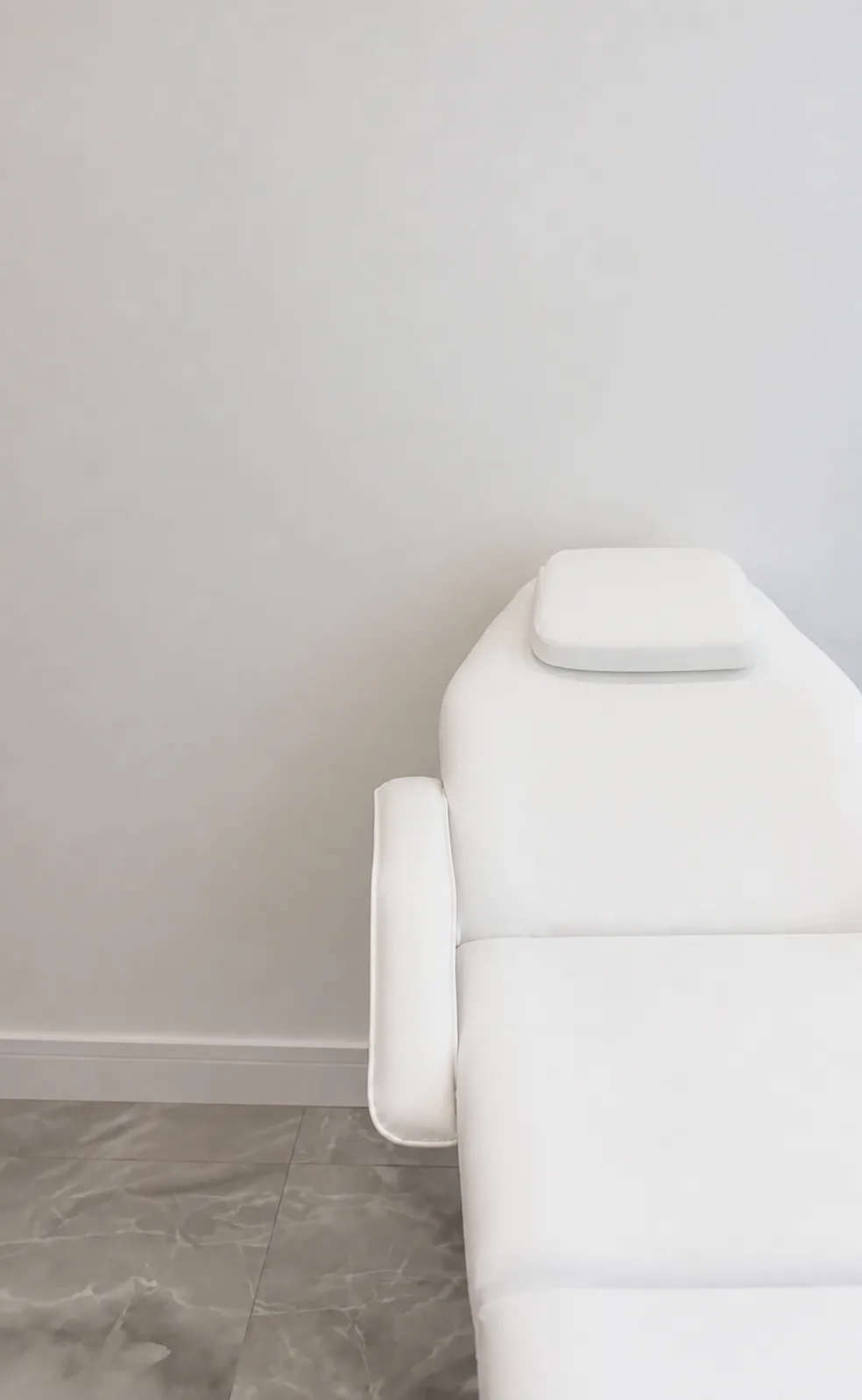 Calm clinical treatment space at Zeeba Aesthetics